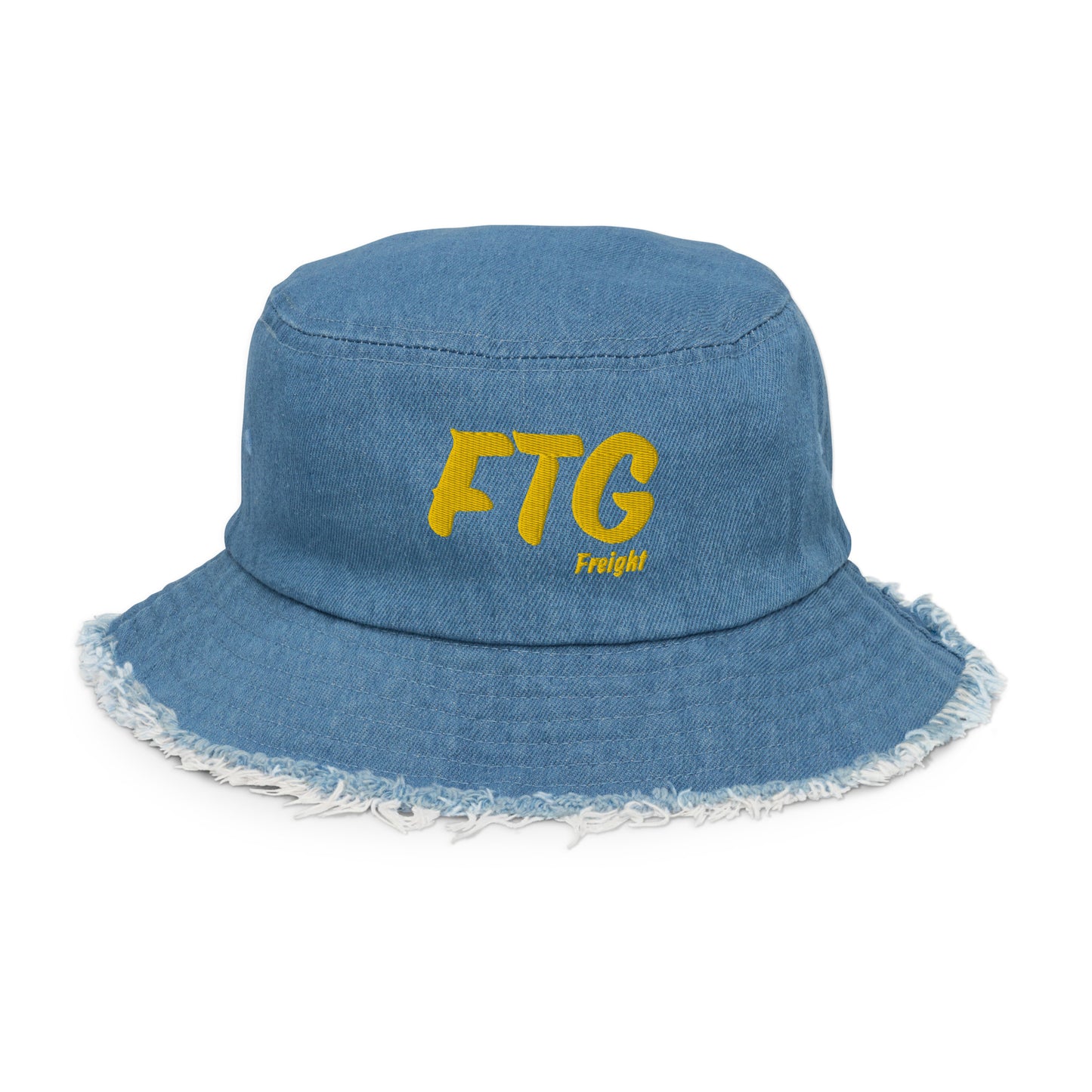 FTG Freight Distressed Denim Bucket Hat
