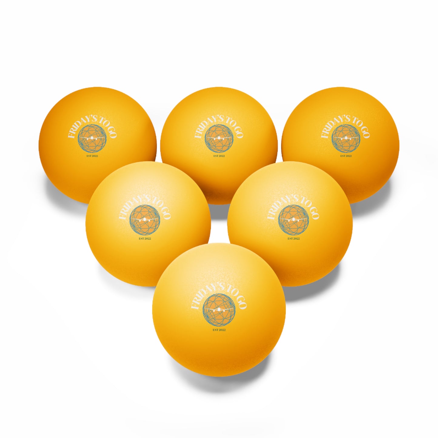 Friday's To Go Ping Pong Balls, 6 pcs