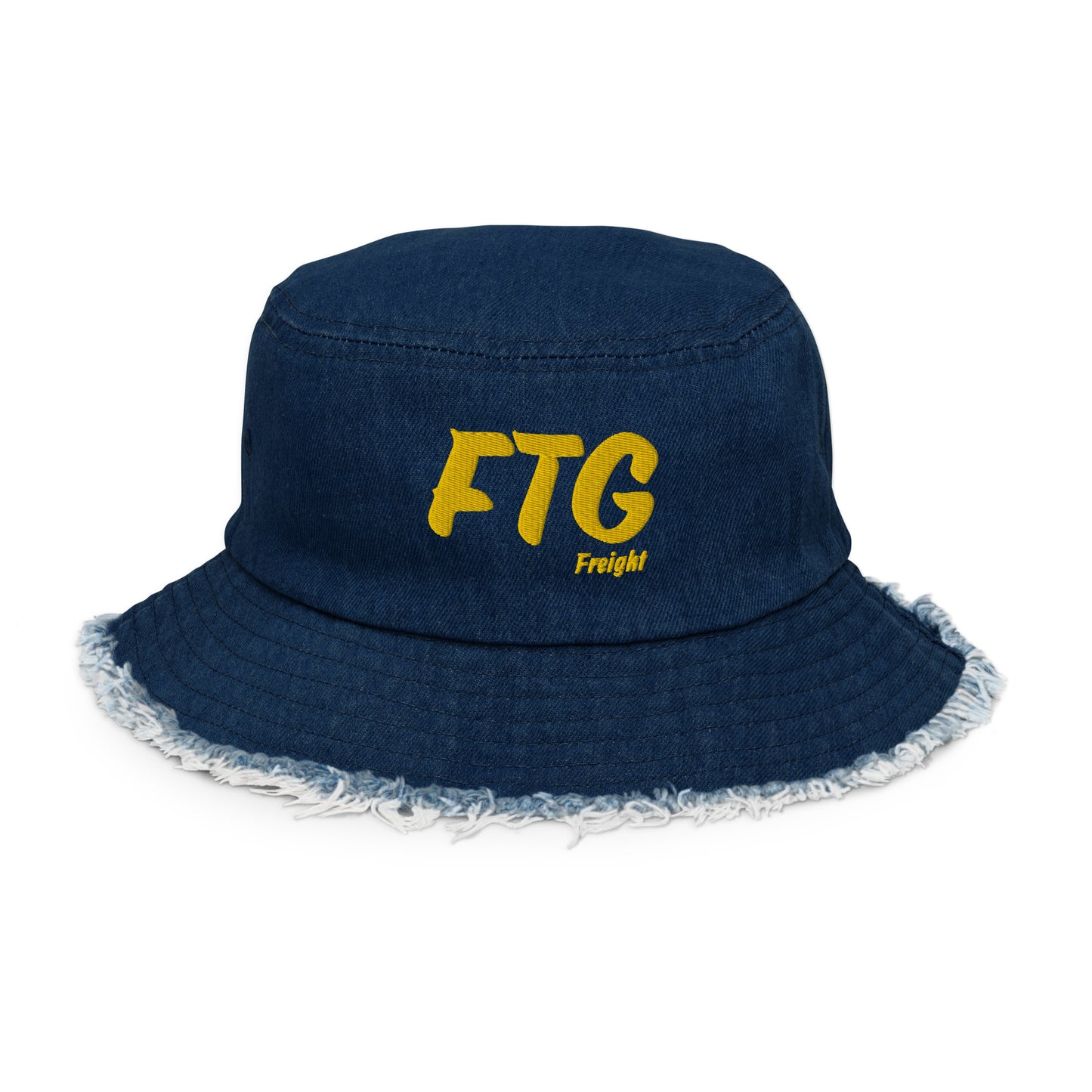 FTG Freight Distressed Denim Bucket Hat