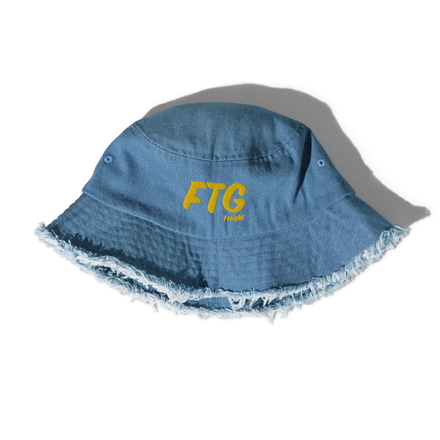 FTG Freight Distressed Denim Bucket Hat